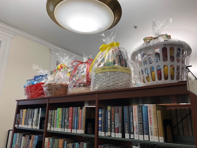 Baskets on Bookshelves