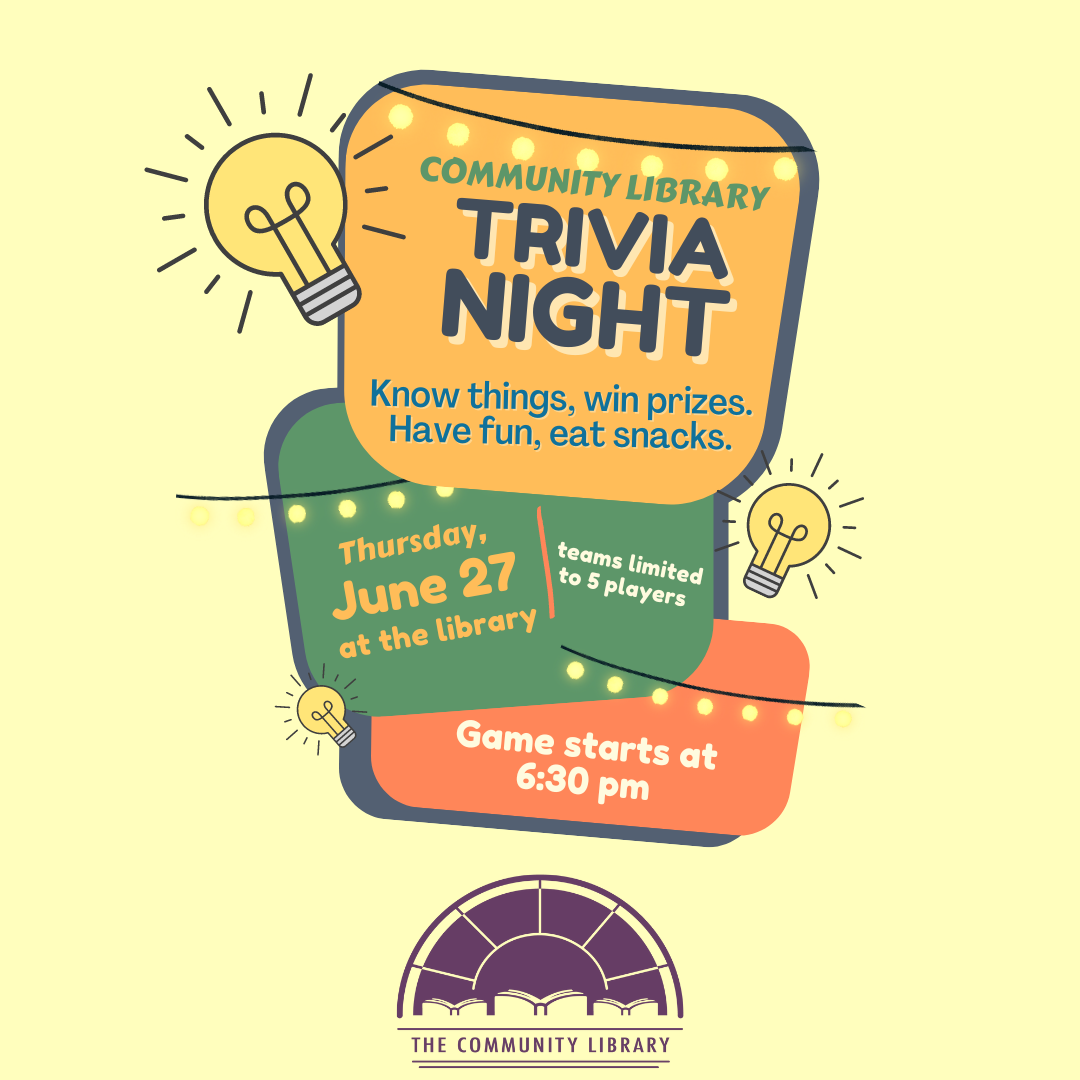 Trivia Night starts at 6:30 pm on Thursday, June 27